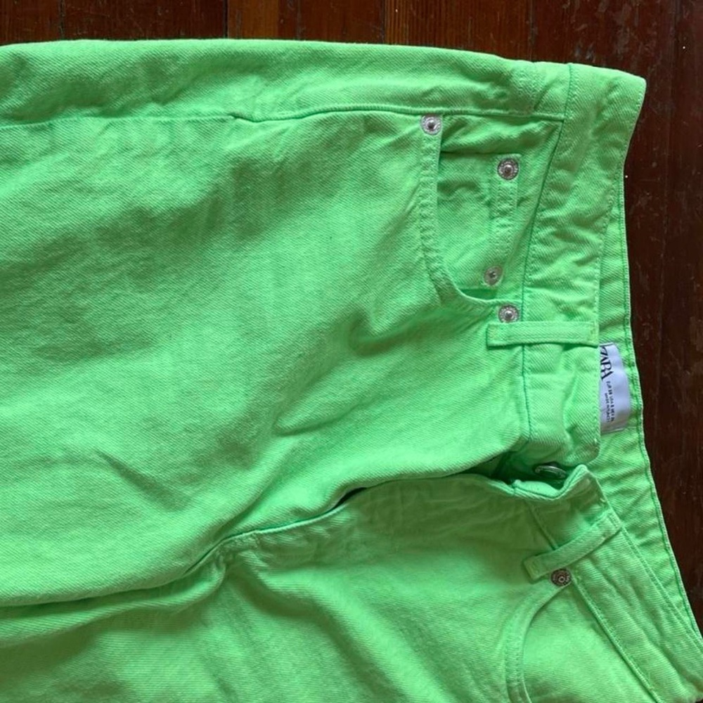 Zara neon green jeans